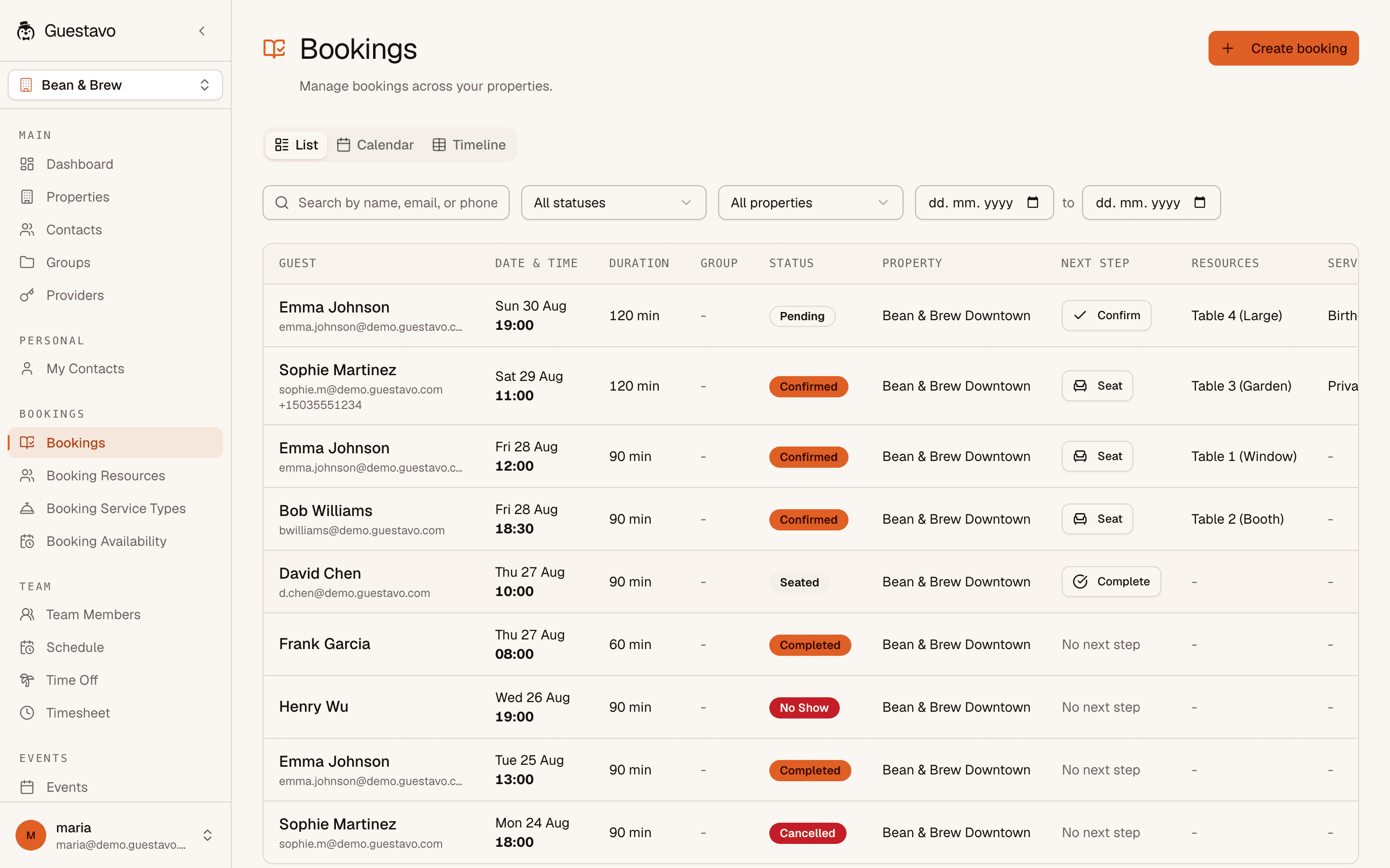 Bookings from both sides of the counter